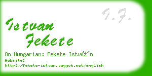 istvan fekete business card